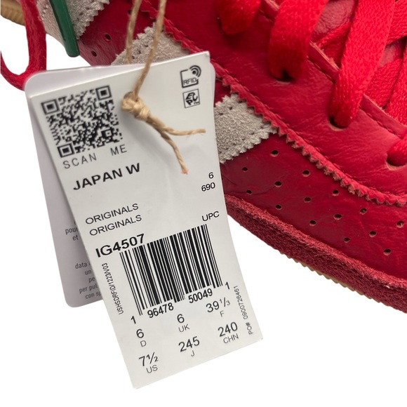 New Adidas Women's Japan Shoes 7.5 - Better Scarlet (IG4507) - Picture 5 of 6